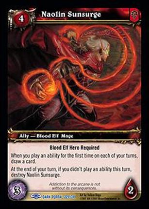World of Warcraft: Through the Dark Portal (Base Set) card 225 Naolin Sunsurge