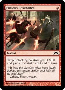 Magic the Gathering: Gatecrash (Base Set) card 93 Furious Resistance