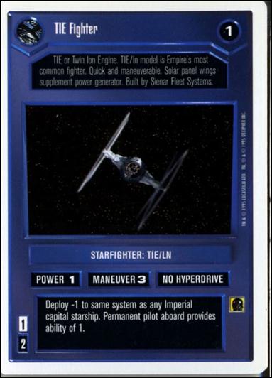 Star Wars: Premiere Unlimited (Base Set) card 142 TIE Fighter