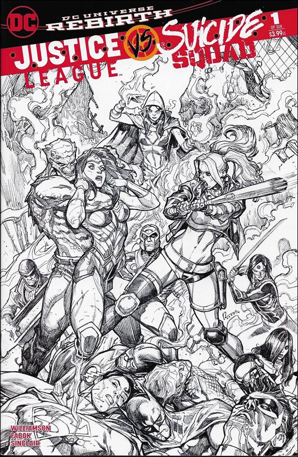 Justice League Vs Suicide Squad issue 1-TW Chad Hardin M&M Comic Service Black & White Cover