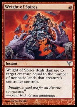 Magic the Gathering: Dissension (Base Set) card 78 Weight of Spires
