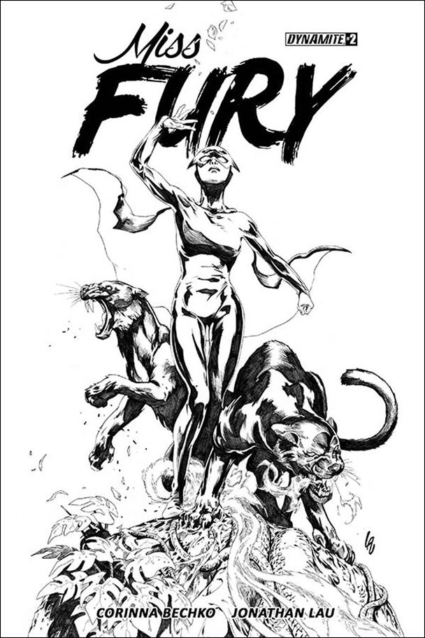 Miss Fury (2016) issue 2-C Jonathan Lau 1:15 Black & White Cover