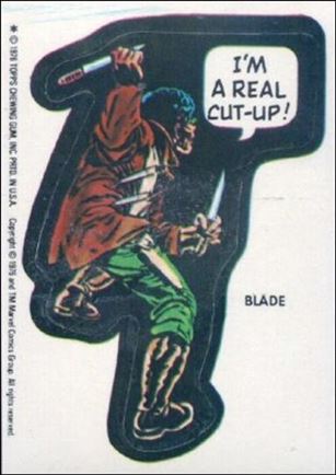 Marvel Super Heroes Stickers (Base Set) card NN2 Blade - 