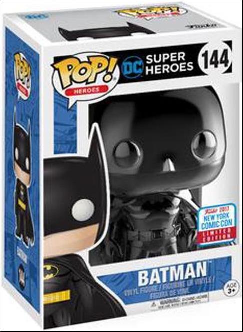 POP! Heroes figure 144-D Batman (Black Chrome) New York Comic Con 2017