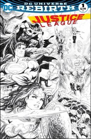 Justice League (2016) issue 1-L Tyler Kirkham Dynamic Forces B&W Cover