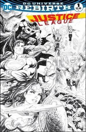 Justice League (2016) issue 1-L Tyler Kirkham Dynamic Forces B&W Cover
