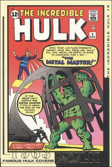 Hulk Film and Comic Cards (Famous Hulk Covers Subset) card FC06 The Incredible Hulk Cover #6 - 1963