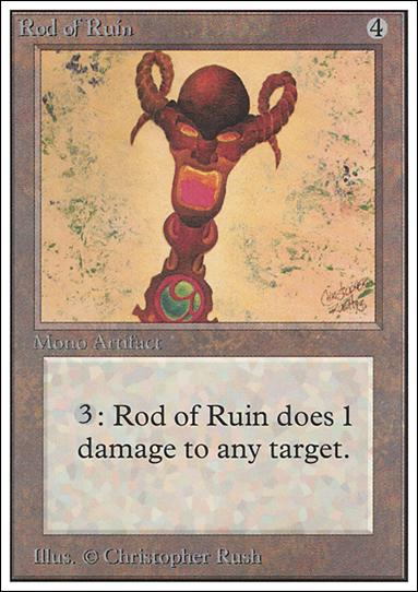 Magic the Gathering: Unlimited (Base Set) card 270 Rod of Ruin