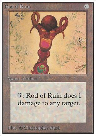Magic the Gathering: Unlimited (Base Set) card 270 Rod of Ruin