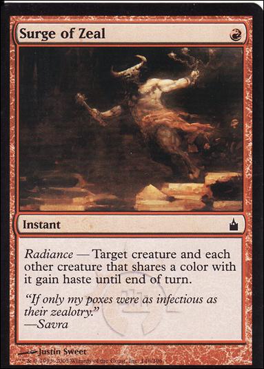 Magic the Gathering: Ravnica (Base Set)  card 146 Surge of Zeal