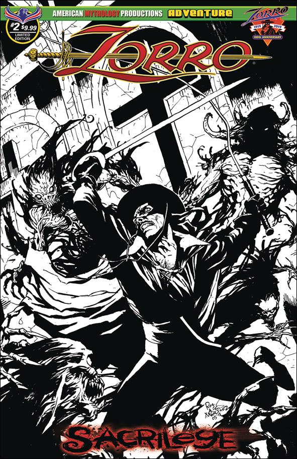 Zorro: Sacrilege issue 2-C Roy Allen Martinez Black & White Cover