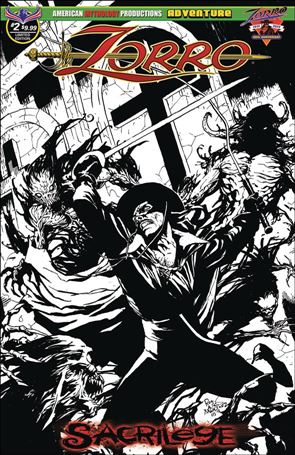 Zorro: Sacrilege issue 2-C Roy Allen Martinez Black & White Cover