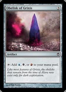 Magic the Gathering: Duel Decks: Ajani vs. Nicol Bolas card 60 Obelisk of Grixis