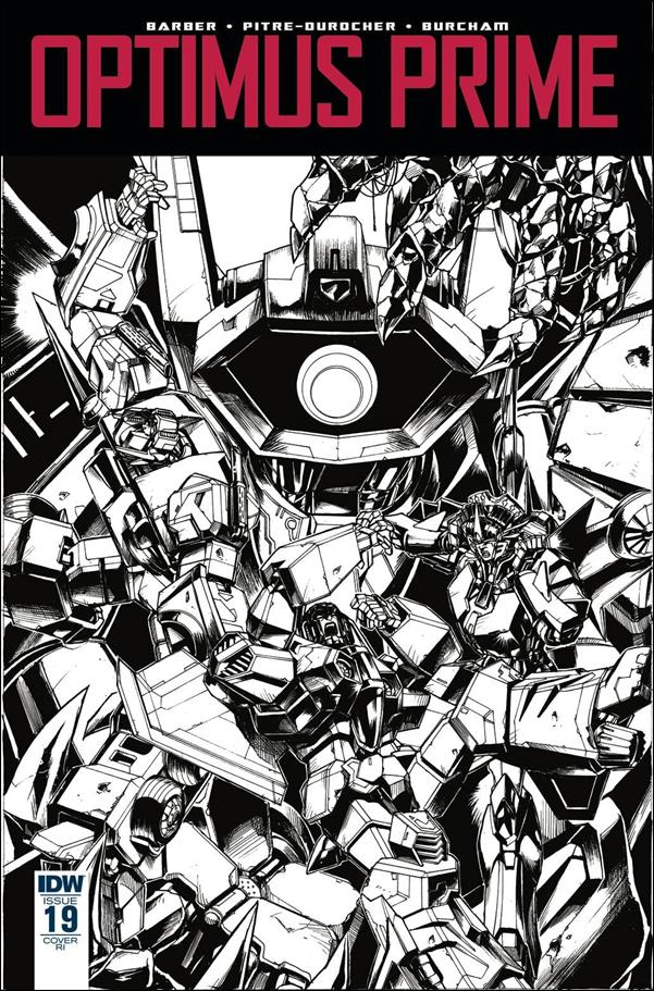 Optimus Prime issue 19-C Kei Zama 1:10 Black and White Cover