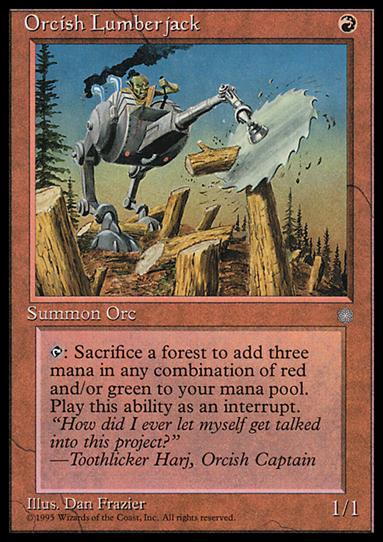 Magic the Gathering: Ice Age (Base Set) card 210 Orcish Lumberjack