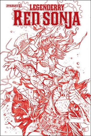 Legenderry Red Sonja (2015) issue 3-D Sergio Fernandez Davila Blood Red Cover 1/50