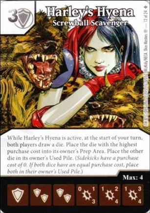 DC Comics Dice Masters Harley Quinn card 12 Harley's Hyena: Screwball Scavenger
