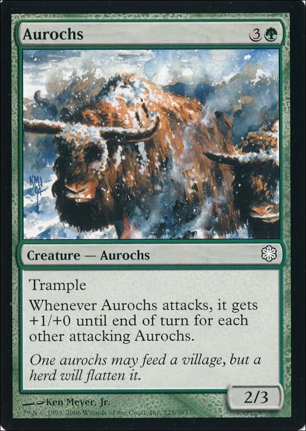 Magic the Gathering: Ice Age (Base Set) card 225-B Aurochs - Coldsnap Reprint