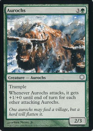 Magic the Gathering: Ice Age (Base Set) card 225-B Aurochs - Coldsnap Reprint