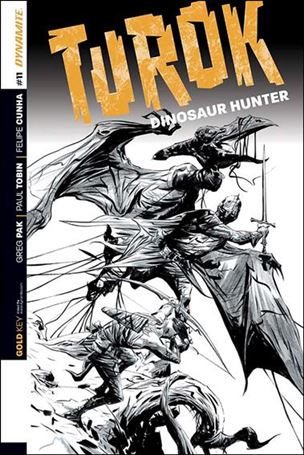 Turok: Dinosaur Hunter (2014) issue 11-D Jae Lee 1:25 Black & White Cover