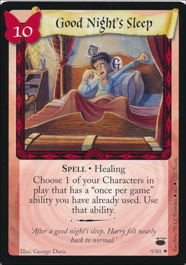 Harry Potter: Diagon Alley (Base Set) card 9 Good Night's Sleep