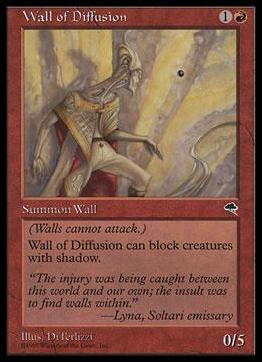Magic the Gathering: Tempest (Base Set) card 211 Wall of Diffusion