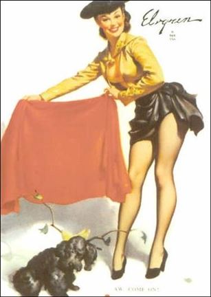 Elvgren's Calendar Pinups (Base Set) card 18 Aw, Come On