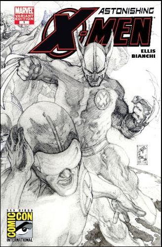 Astonishing X-Men (2004) issue 25-C SDCC Simone Bianchi Wraparound Sketch Cover