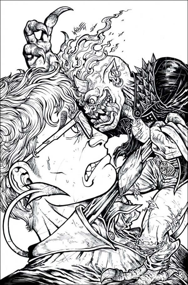 Lucky Devils issue 1-I Maria Wolf B&W 1:25 Foil Virgin Cover (2nd Ptg)