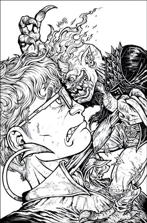 Lucky Devils issue 1-I Maria Wolf B&W 1:25 Foil Virgin Cover (2nd Ptg)