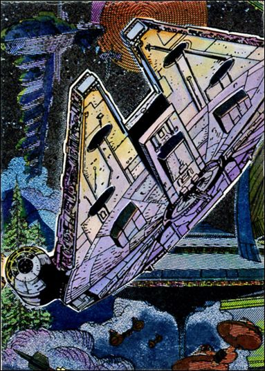 Star Wars Galaxy: Series 3 (Foil Subset) card 14 Millennium Falcon