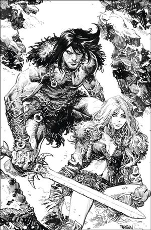 Conan the Barbarian (2023) issue 13-H Dan Panosian Black and White Virgin Cover