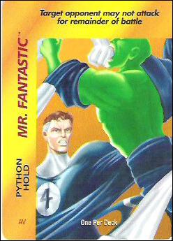 Marvel OverPower (Base Set) card nn147 Mr. Fantastic: Python Hold