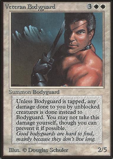 Magic the Gathering: Limited Edition Beta (Base Set) card 42 Veteran Bodyguard