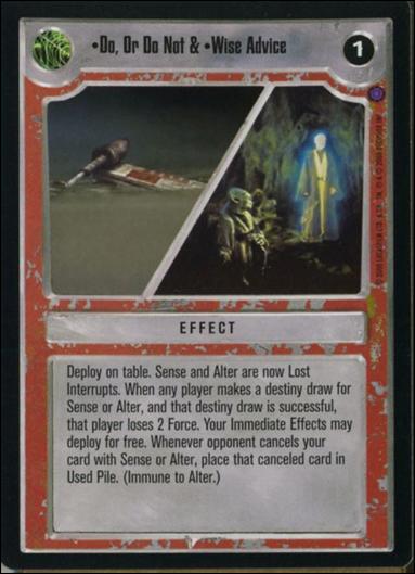 Star Wars: Reflections II: Expanding the Galaxy (Base Set) card 109 Do, Or Do Not & Wise Advice