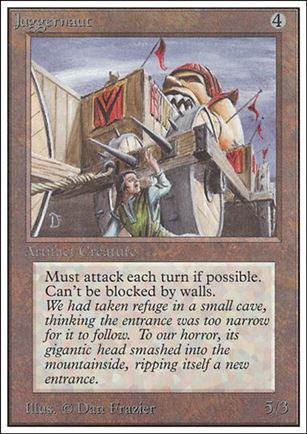 Magic the Gathering: Unlimited (Base Set) card 257 Juggernaut