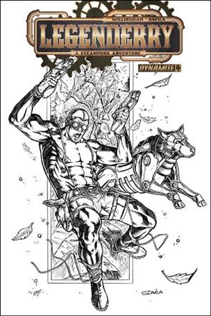 Legenderry: A Steampunk Adventure issue 4-G Sergio Fernandez Davila Black & White Cover