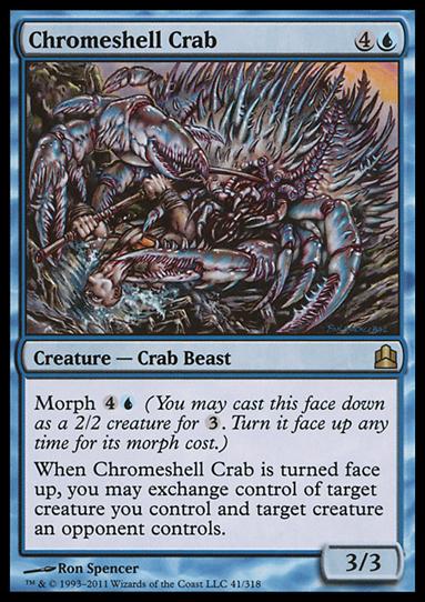 Magic the Gathering: Commander (Base Set) card 41 Chromeshell Crab