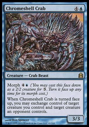 Magic the Gathering: Commander (Base Set) card 41 Chromeshell Crab