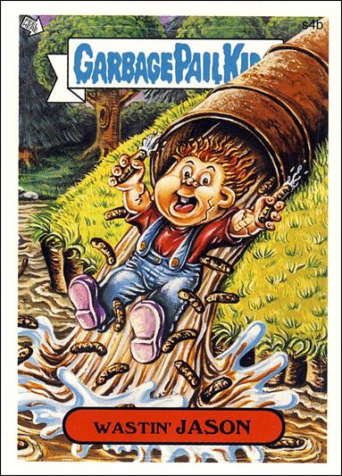 Garbage Pail Kids All-New Series 4 (Scratch 'n Stink Subset) card s4b Wastin' Jason