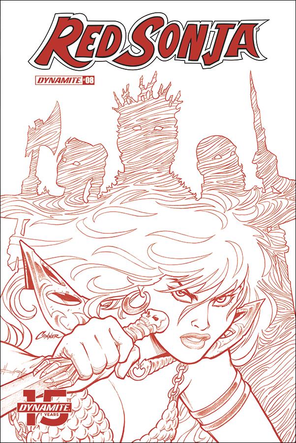 Red Sonja (2019) issue 8-K Amanda Conner 1:21 Red Line Cover