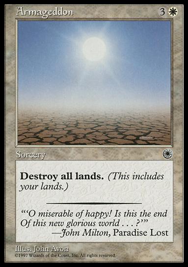 Magic the Gathering: Portal (Base Set) card 5 Armageddon