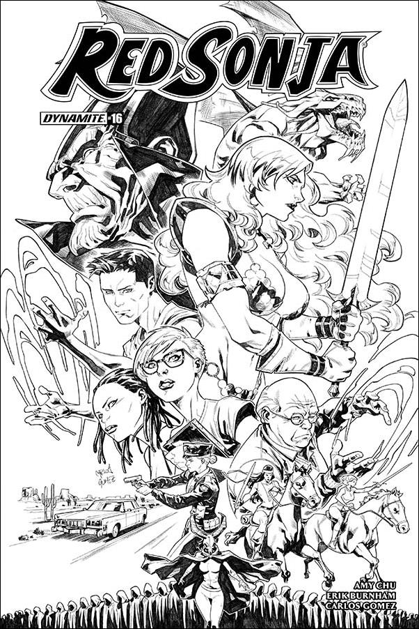Red Sonja (2017) issue 16-H Carlos Gomez 1:30 Black & White Cover