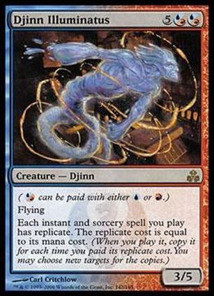 Magic the Gathering: Guildpact (Base Set) card 142-B Djinn Illuminatus (foil)
