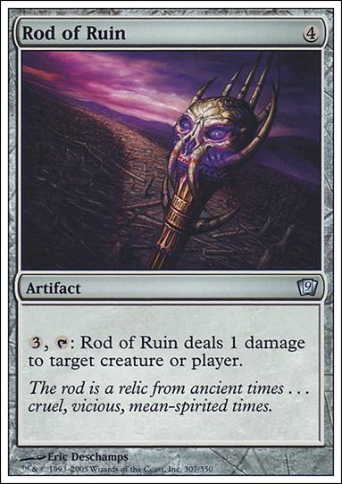 Magic the Gathering: 9th Edition (Base Set) card 307 Rod of Ruin
