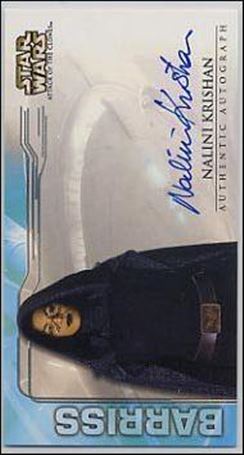 Star Wars: Attack of the Clones Widevision  (Autograph Subset) card nn11 Nalini Krishan - Barriss Offee (1:29 Packs)