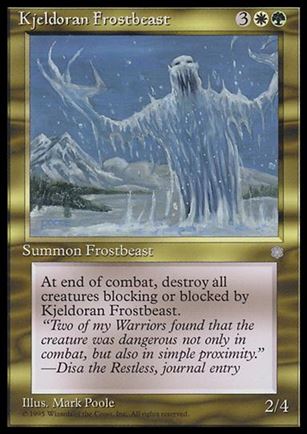 Magic the Gathering: Ice Age (Base Set) card 296 Kjeldoran Frostbeast