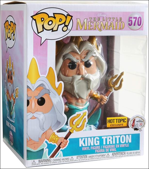 POP! Disney figure 570 King Triton (6 Inch) Hot Topic Exclusive