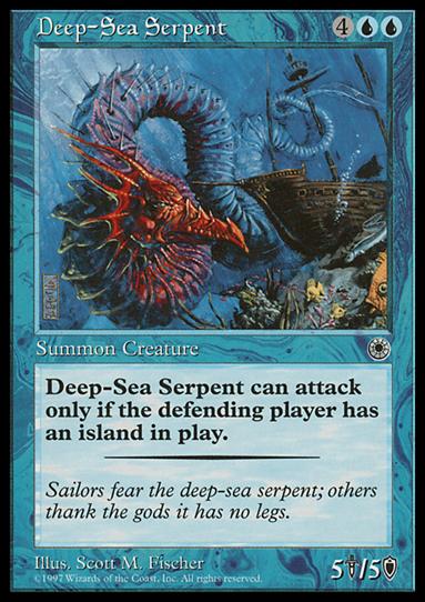 Magic the Gathering: Portal (Base Set) card 51 Deep-Sea Serpent