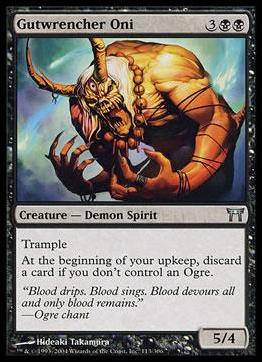 Magic the Gathering: Champions of Kamigawa (Base Set) card 113 Gutwrencher Oni